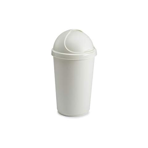 Cream 30L Bullet Bin with Roll Top Lid Cover