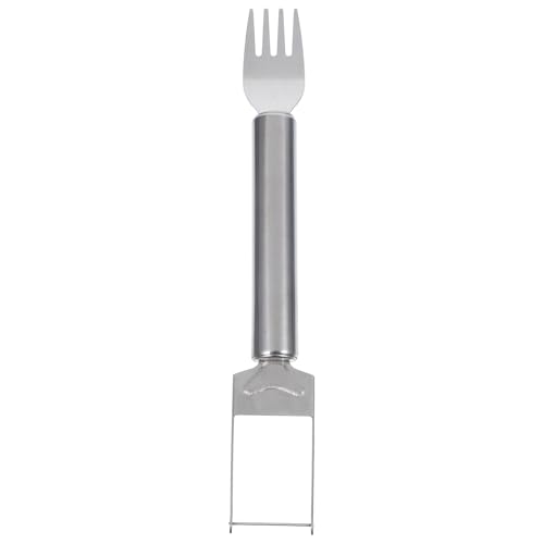 Hohopeti Affettatrice per Anguria 2 in 1 in Acciaio Inox 430 Forchetta per Frutta, Taglia Melone a Cubetti Portatile Manico Ergonomico, Utensile da Cucina per Tagliare Angurie e Frutta di