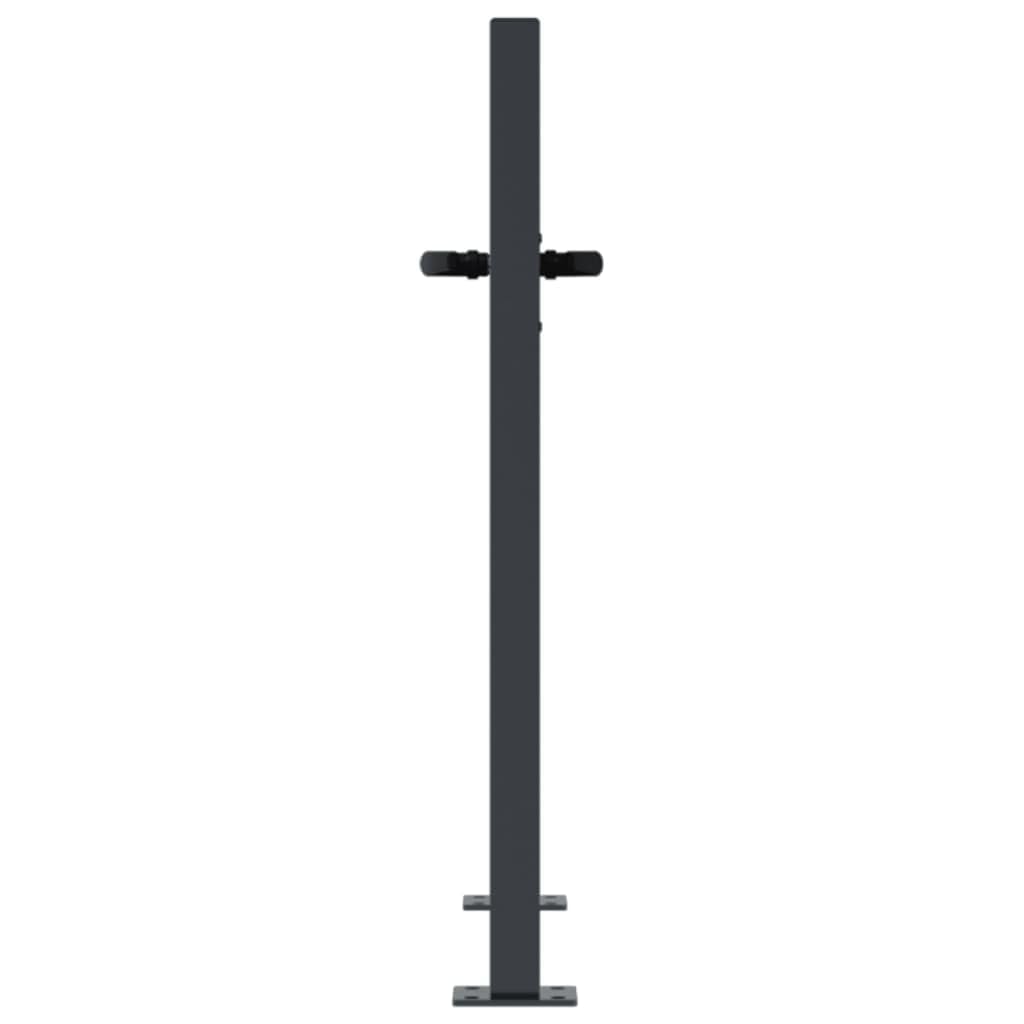 Cancello Giardino Antracite 105x105 cm in Acciaio Design bambù, Cancello Esterno, Cancello Giardino Esterno, Cancelletto Giardino, Cancelletto Pedonale, Cancelli in Ferro