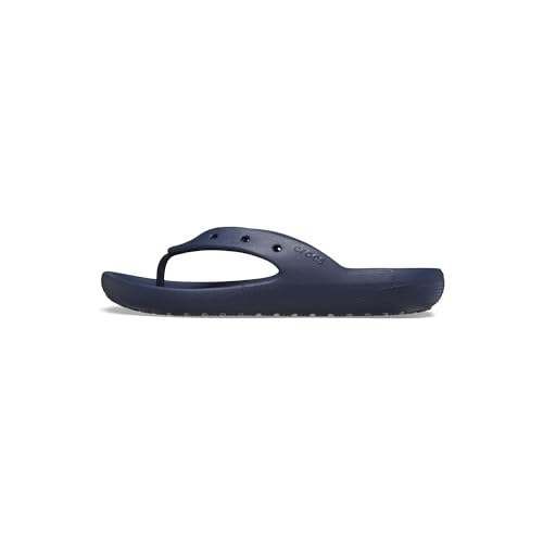 Crocs Chinelos clássicos unissex para adultos 2.0, sandálias para mulheres e homens, Azul marino, 35
