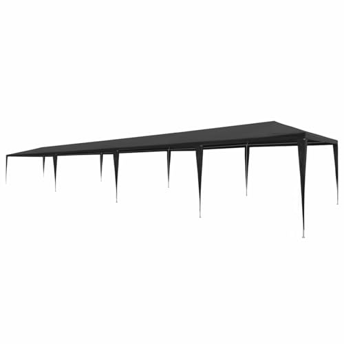 Tente de fête 3x12 m PE anthracite avec cabine de douche