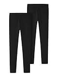 NAME IT Nkfvivian 2P Legging L Noos Mallas, Black/Pack:Packed with Black, 110/116 para Niñas