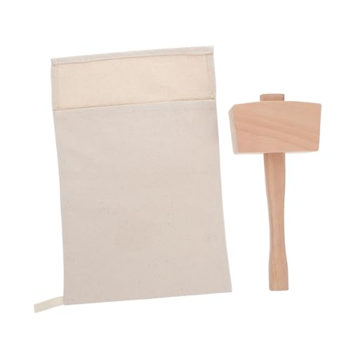 Garneck Manual Ice Crusher Canvas Bag Ice Breaker Tool for Freezer Packs Versatile Hammer for Nuts