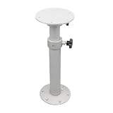 Whoasyst Supporto telescopico da tavolo per veicoli marini e ricreativi, struttura in lega di alluminio, altezza regolabile da 45 a 68,8 cm, con manopola di bloccaggio sicura