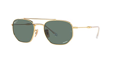 Image of Ray-Ban Unisex Sunglasses Gold Frame, Brown Lenses, 54MM