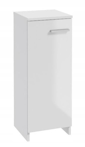 Deftrans Domodomo Marlena - Armadietto da bagno, 79 x 30 cm, bianco lucido, per bagni stretti e ospiti