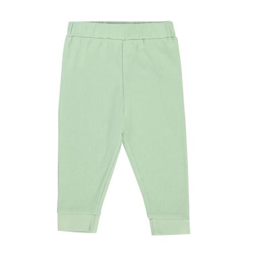 Image of miniklub Baby Full Length Knitted Cotton Bottom, Pack of 2 (Green /Grey Marl Color)