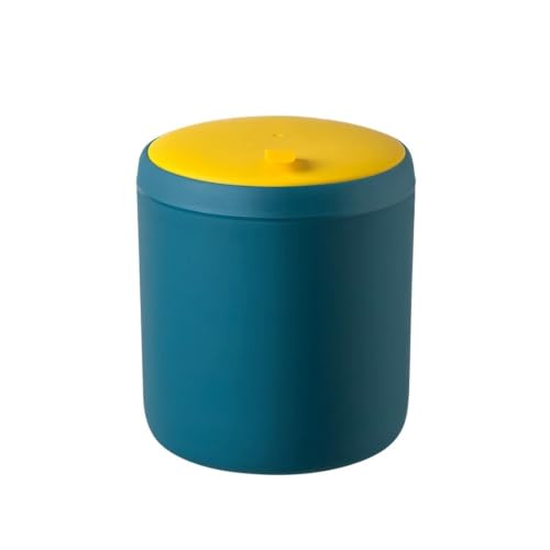 Mini papelera para coche y escritorio cubo de basura azul para mesa de hogar