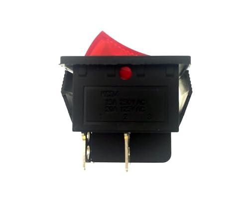 Square Illuminated Red Button - KCD4 DPST ON-Off 16A 250V AC / 20A 125V AC 4 Pin - Light Rocker Power Switch - for Car Auto Boat Truck (RED) - Illuminate and Control Your Devices with Style and Ease.