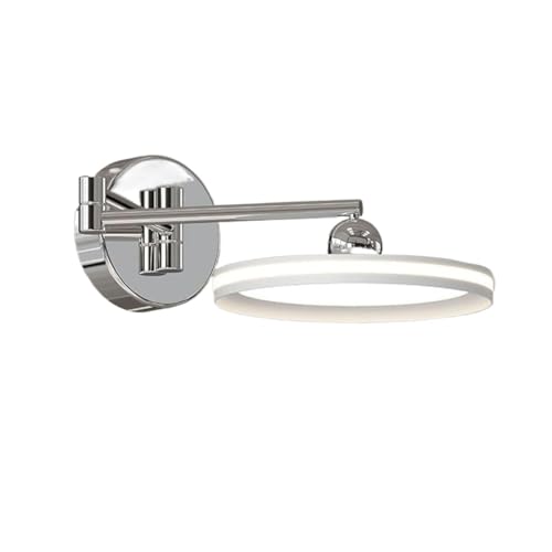 Aplique pared estilo industrial moderno con brazo oscilante y cuerpo hierro, lámpara pared giratoria y ajustable for dormitorio, sala estar y mesita noche.