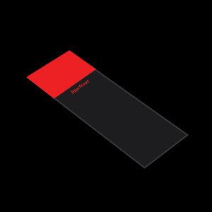 Platinum Starfrost Slide, 90 Deg Straight Edge, Red 1440/cs