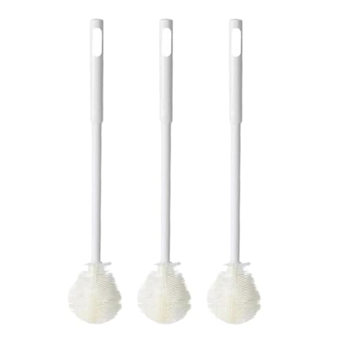 Cepillo de silicona para botellas, cepillo de 3 piezas con mango largo para botellas de agua | Frutas y limpiador para fregadero, lavavajillas y copas de vino