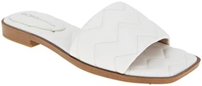 BCBGeneration Women's Fashion Flat Sandal, Bright White, 9 | Image 2
