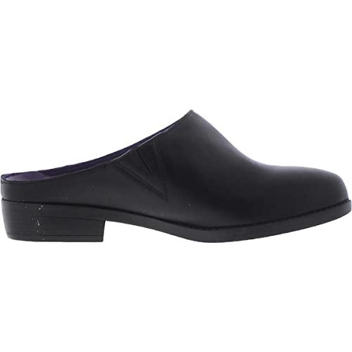 Image of David Tate Womens Margo Leather Block Heel Mules Black 9 Narrow (AA,N)