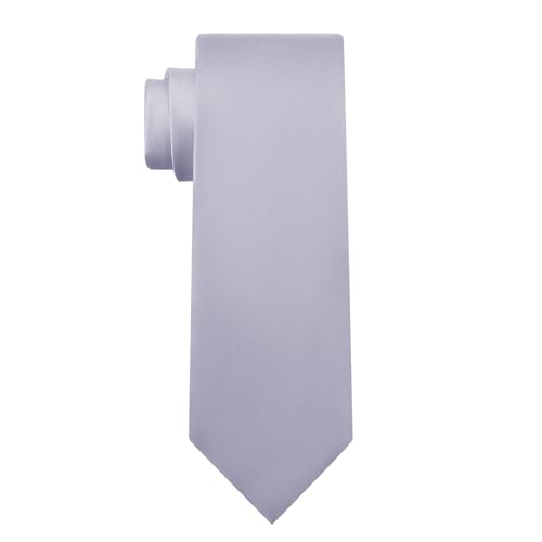 Image of KOOELLE Men's Ties Solid Pure Color Plain Neckties Formal Black Ties For Men