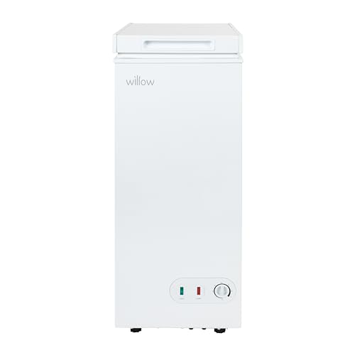 Willow WCF60W Freestanding 51L Chest Freezer with Removable Storage Basket Suitable for Outbuildings and Garages 2 Years Warranty - White