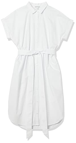 Amazon Essentials Women's Relaxed Fit Short Sleeve Button Front Belted Shirt Dress - Image 7