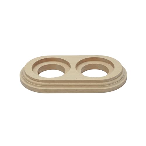 Base de madera doble para interruptores/desviadores y enchufes