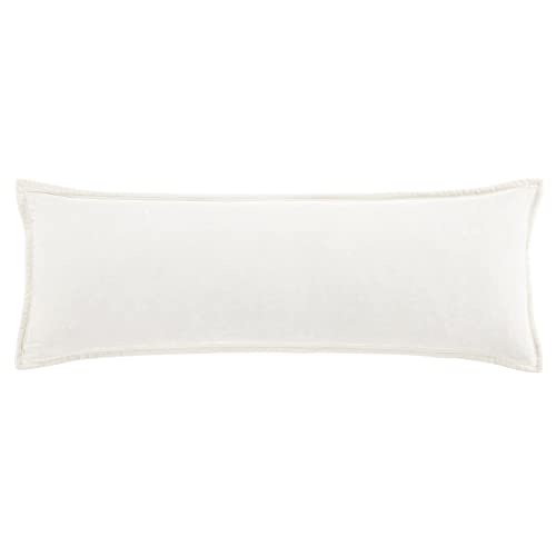 Image of HiEnd Accents Stella Faux Silk Velvet Stone Long Lumbar Pillow