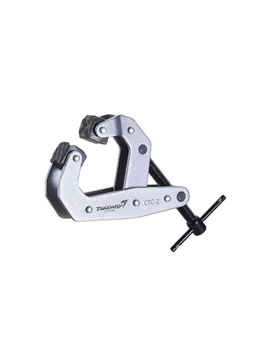 TAKEWAY Clamp with T-Handle, Deep Throat Welding and Fabricating, Multi-Purpose Lever Clamp, Cantilever Arm Clamps For Secure Hold, 2" Opening Capacity, 1 Pack