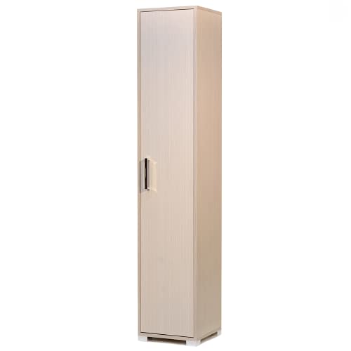 Liberoshopping Scarpiera armadio 1 anta in legno montata 4 ripiani interni piedini e maniglie (Olmo)