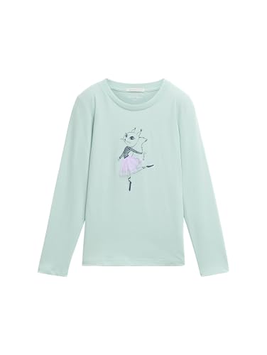 TOM TAILOR Mädchen Kinder Langarmshirt mit 3D-Print, 36458 - Dusty Light...