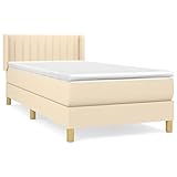 Lit à sommier tapissier avec matelas en tissu respirant de haute qualité - Idéal pour une nuit de sommeil reposante. La housse résistante convainc par son aspect simple et propre et sa durabilité. Parfait pour les besoins de sommeil exigeants et une utilisation quotidienne (80 x 200 cm).