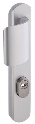 Vachette Klamka do drzwi pancernych Secumax One - Odległość od środka 195 mm - Łatwy montaż - Aluminium - 5 mm regulowany ochraniacz cylindra ze stali nierdzewnej - srebrny - 10 lat