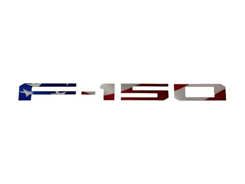 Image of Eurosport Daytona- Compatible with 2021-Current, Ford F150 Standard Tailgate Letters (USA Flag)