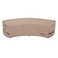 ULTCOVER Waterproof Patio Curved Sofa Sectional Cover for 3-4 Seaters Outdoor Furniture Couch 126"(Back Arc Length) x 82"(Front Arc Length)