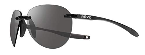Revo Gafas De Sol Descend A: Lente Polarizada Con Montura De Aviador Sin Montura, Montura Negra Con Lente De Grafito Revo Gafas De Sol Descend A: Lente Polarizada Con Montura De Aviador Sin Montura, Montura Negra Con Lente De Grafito