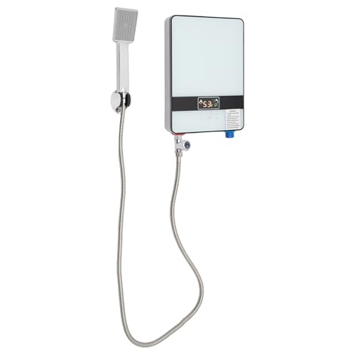 6500W calentador de agua eléctrico sin tanque instantánea agua caliente baño ducha pantalla digital rectangular