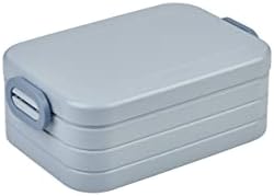 Mepal - Lunchbox Midi Take A Break - 900 ml - Nordic blue | Brotdose To Go - Für 2 Sandwiches oder 4 Brotscheiben - Meal Prep Box Essensbox mit Unterteilung - Spülmaschinenfest