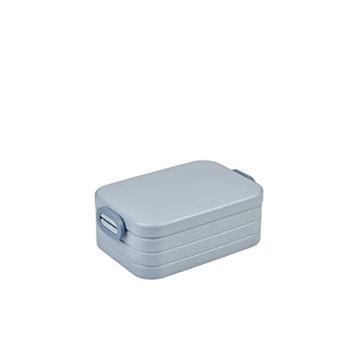 Mepal - Lunchbox Take a Break Midi - Brotdose To Go - Für 2 Sandwiches oder 4 Brotscheiben - Meal Prep Box - Essensbox mit Unterteilung - Spülmaschinenfest - 900 ml - Nordic Blue