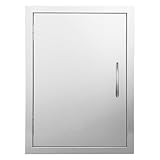Cxforste Outdoor Kitchen Doors - 14' x 20' Double-Layer Stainless Steel Doors for Outdoor Kitchens with Handles BBQ Access Door, for BBQ Island, Grilling Station, Outside Cabinet