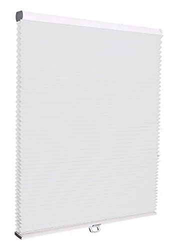 Langla-Shades Cordless Cellular Shades, Honeycomb Window Blinds, Bottom Up (White - Light Filtering, 40" W X 72" H)