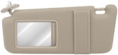 OCPTY Left Driver Side Beige Sun Visor with Sunroof Fit for 2009 2010 2011 2012 2013 2014 2015 2016 for Toyota venza (74320-0T022-A1)
