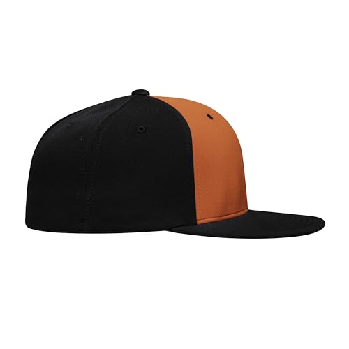 Image of Pacific Headwear Premium P-Tec Flexfit Cap, Black /Orange, S /M