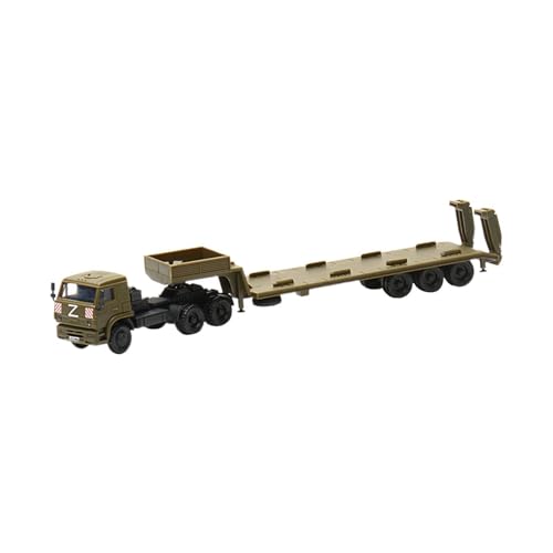 Tractor remolque pesado de metal con bloques de construcción para decorar despachos de diseño