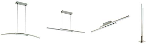 EGLO Connect Fraioli-C LED Pendant Light, 2-Bulb Pendant Light, Aluminium and Plastic in Matte Nickel, White - Image 2