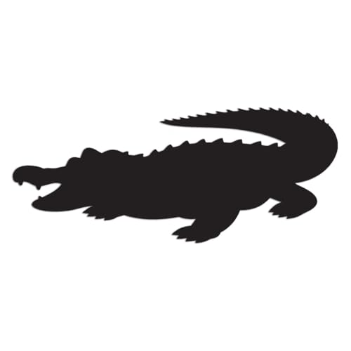 Decorative Decal - Croc Crocodile Gator 5" x 12 Black - Vinyl Sticker
