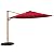 Grand patio 10FT Patio Umbrella, Aluminum Cantilever Umbrella with Round Canopy, Outdoor Offset Umbrella for Patio, Garden, Deck, Red