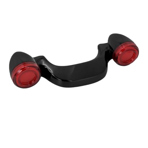 Feu stop clignotant moto à LED avec support de plaque d'immatriculation arrière noir