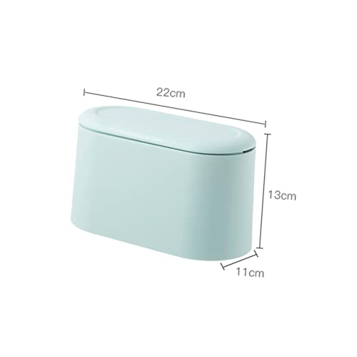 Mini poubelle bureau plastique anti odeur avec couvercle éjection compact - 3