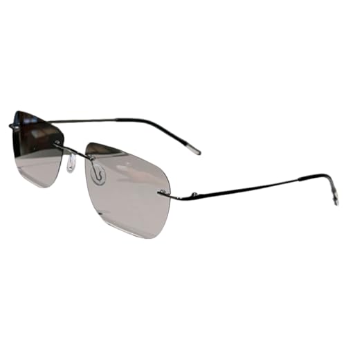 Lunettes de soleil vintage sans monture pour homme et femme protection UV