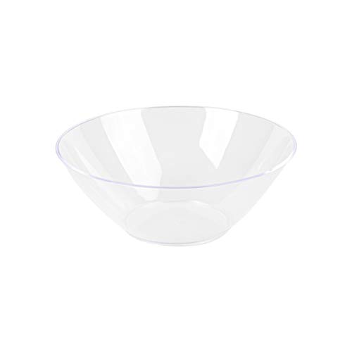 [6 Oz 50 Count] Clear Plastic Organic Party Dessert Bowls Premium Heavyweight Elegant Disposable Tableware Dishes #TOP3