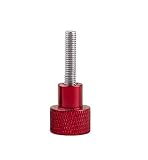 WILLWA M5 Stainless Steel Screw Bolt Knurled Knob Flat Step Thumbscrew Round Head Aluminum Alloy 10-