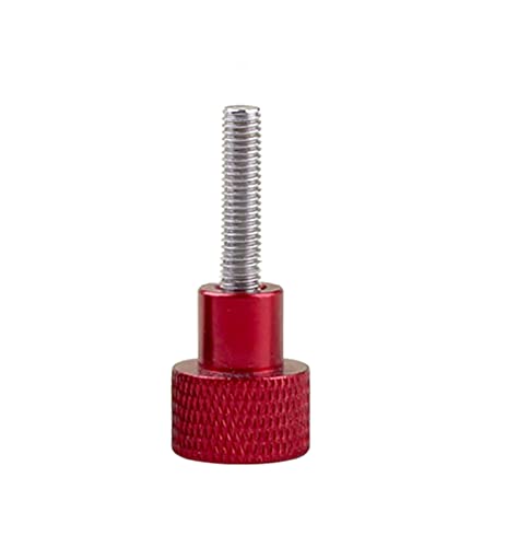 Willwa M5 Stainless Steel Screw Bolt Knurled Knob Flat Step Thumbscrew Round Head Aluminum Alloy 10-40Mm Length Hand Screws For (Size : 10Mm, Color : 1Pcs Red Handle) #TOP22