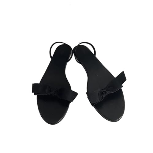 Womens Sandals Women's bow sandals with one strap flat sandals