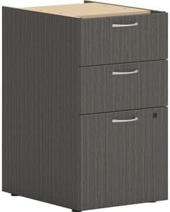 15 in. 2 x Box & File Mod Pedestal Support Desk Component Drawer - Steel Ball Bearing Slate Teak Laminate